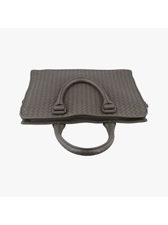 Bottega Veneta Intrecciato Gray Lambskin Handbag - Picture 8 of 16